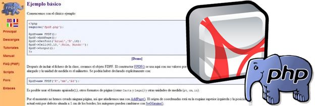 Crear documentos PDF con PHP usando FPDF