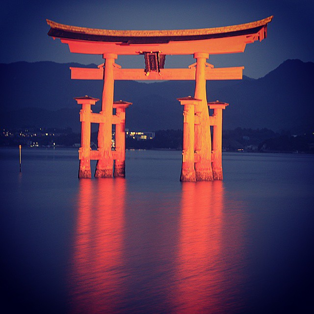 Torii in Miyajima, near Hiroshima